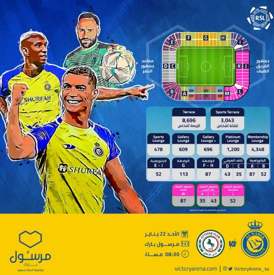 أول مباراة رسمية لكريستيانو رونالدو مع النصر السعودي 2023 - أسعار ورابط حجز تذاكر المباراة